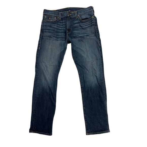True Religion Geno Dark Wash Button Pocket Jeans Sz 34x32 GS